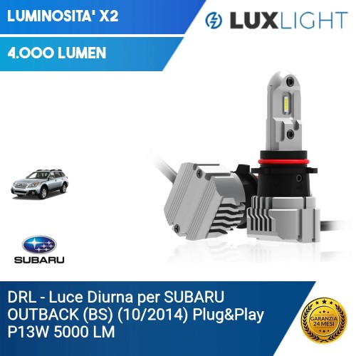 DRL - Luce Diurna per SUBARU OUTBACK (BS) (10/2014) Plug&Play P13W 5000 LM