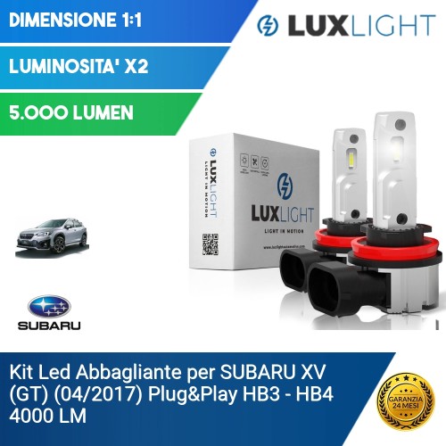 Kit Led Abbagliante per SUBARU XV (GT) (04/2017) Plug&Play HB3 - HB4 4000 LM