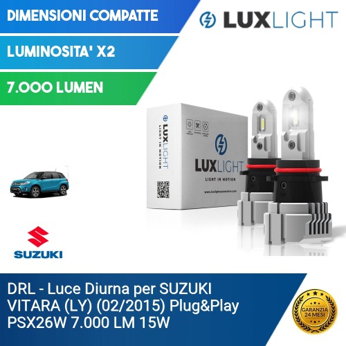 DRL - Luce Diurna per SUZUKI VITARA (LY) (02/2015) Plug&Play PSX26W 7.000 LM 15W