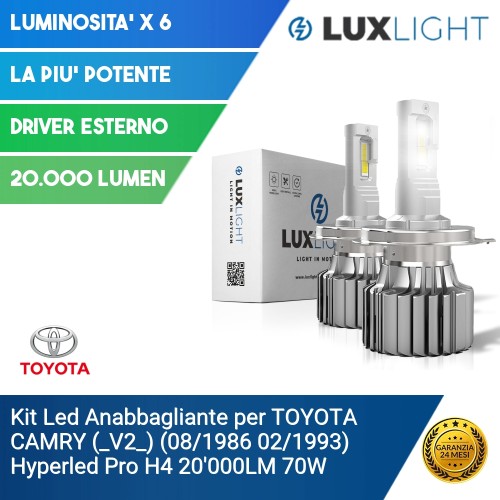 Kit Led Anabbagliante per TOYOTA CAMRY (_V2_) (08/1986 02/1993) Hyperled Pro H4 20'000LM 70W