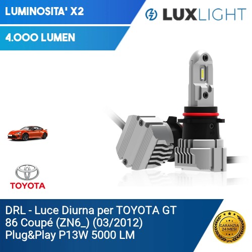 DRL - Luce Diurna per TOYOTA GT 86 Coupé (ZN6_) (03/2012) Plug&Play P13W 5000 LM