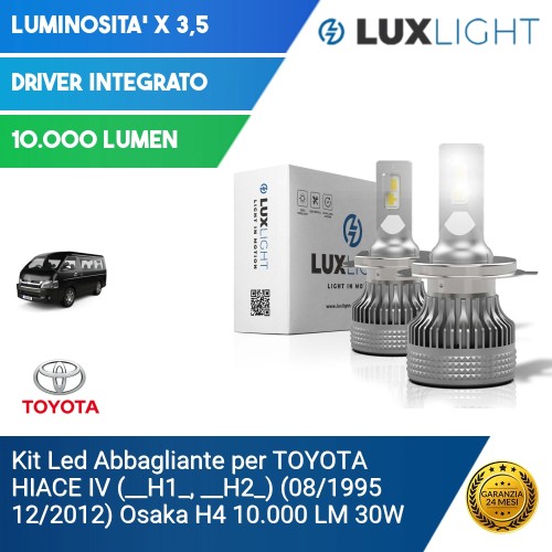 Kit Led Abbagliante per TOYOTA HIACE IV (__H1_, __H2_) (08/1995 12/2012) Osaka H4 10.000 LM 30W