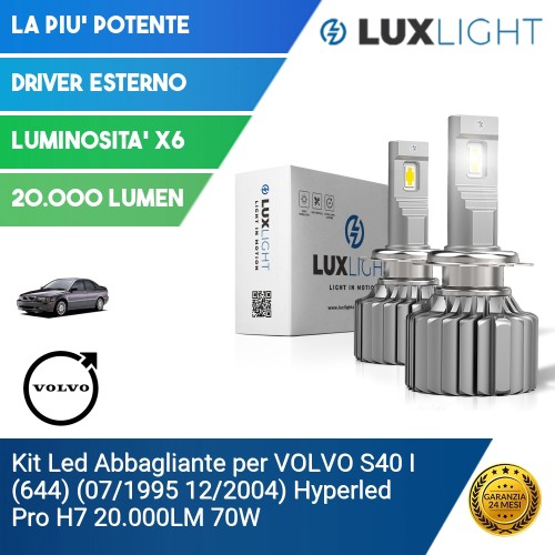 Kit Led Abbagliante per VOLVO S40 I (644) (07/1995 12/2004) Hyperled Pro H7 20.000LM 70W