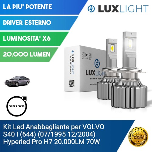 Kit Led Anabbagliante per VOLVO S40 I (644) (07/1995 12/2004) Hyperled Pro H7 20.000LM 70W