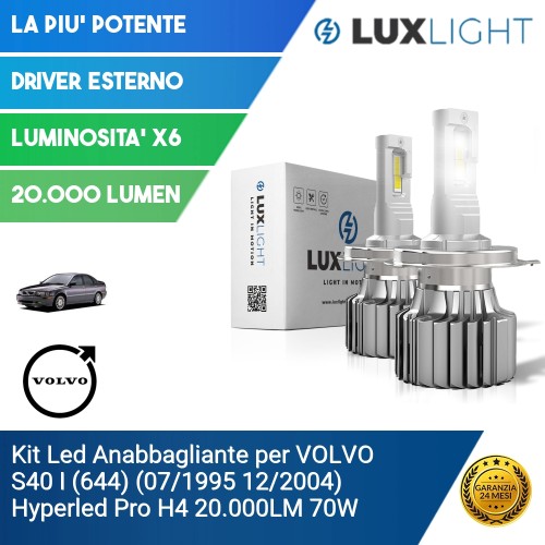 Kit Led Anabbagliante per VOLVO S40 I (644) (07/1995 12/2004) Hyperled Pro H4 20.000LM 70W
