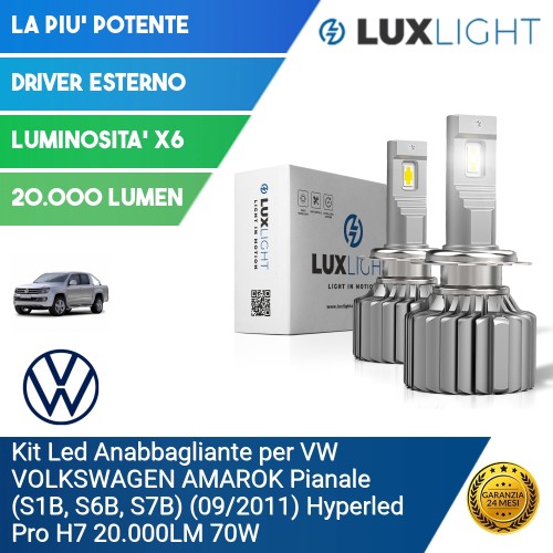 Kit Led Anabbagliante per VW VOLKSWAGEN AMAROK Pianale (S1B, S6B, S7B) (09/2011) Hyperled Pro H7 20.000LM 70W