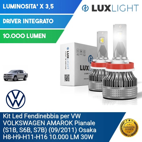 Kit Led Fendinebbia per VW VOLKSWAGEN AMAROK Pianale (S1B, S6B, S7B) (09/2011) Osaka H8-H9-H11-H16 10.000 LM 30W