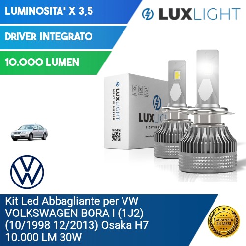 Kit Led Abbagliante per VW VOLKSWAGEN BORA I (1J2) (10/1998 12/2013) Osaka H7 10.000 LM 30W