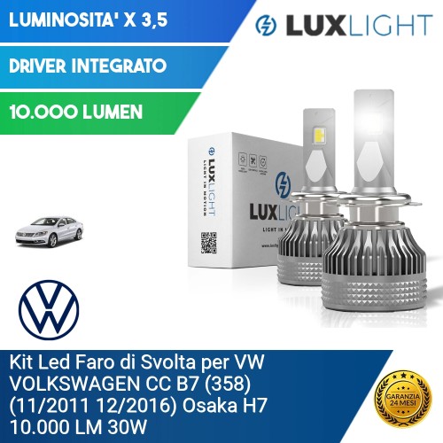 Kit Led Faro di Svolta per VW VOLKSWAGEN CC B7 (358) (11/2011 12/2016) Osaka H7 10.000 LM 30W