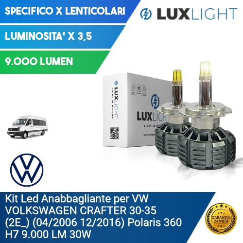 Kit Led Anabbagliante per VW VOLKSWAGEN CRAFTER 30-35 (2E_) (04/2006 12/2016) Polaris 360 H7 9.000 LM 30W