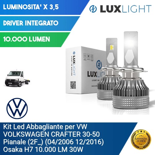 Kit Led Abbagliante per VW VOLKSWAGEN CRAFTER 30-50 Pianale (2F_) (04/2006 12/2016) Osaka H7 10.000 LM 30W