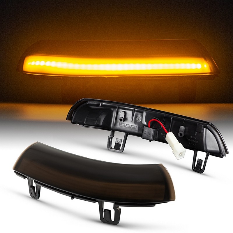 Frecce Laterali Led per VW VOLKSWAGEN GOLF PLUS V (5M1, 521) (12/2004 12/2013) Da Specchietto Dinamiche fumé