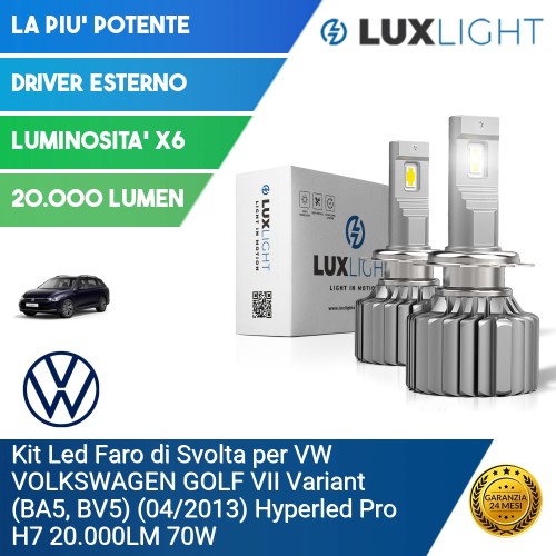 Kit Led Faro di Svolta per VW VOLKSWAGEN GOLF VII Variant (BA5, BV5) (04/2013) Hyperled Pro H7 20.000LM 70W