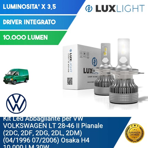 Kit Led Abbagliante per VW VOLKSWAGEN LT 28-46 II Pianale (2DC, 2DF, 2DG, 2DL, 2DM) (04/1996 07/2006) Osaka H4 10.000 LM 30W