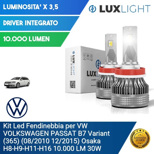 Kit Led Fendinebbia per VW VOLKSWAGEN PASSAT B7 Variant (365) (08/2010 12/2015) Osaka H8-H9-H11-H16 10.000 LM 30W