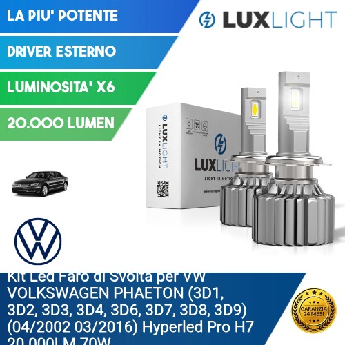 Kit Led Faro di Svolta per VW VOLKSWAGEN PHAETON (3D1, 3D2, 3D3, 3D4, 3D6, 3D7, 3D8, 3D9) (04/2002 03/2016) Hyperled Pro H7 20.0