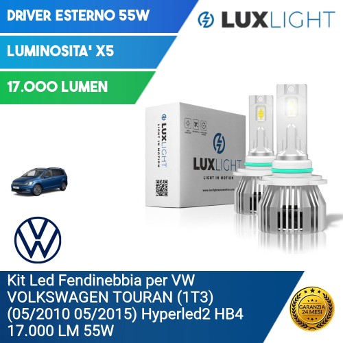 Kit Led Fendinebbia per VW VOLKSWAGEN TOURAN (1T3) (05/2010 05/2015) Hyperled2 HB4 17.000 LM 55W