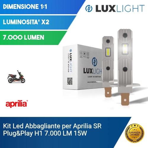 Kit Led Abbagliante per Aprilia SR  Plug&Play H1 7.000 LM 15W