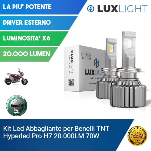 Kit Led Abbagliante per Benelli TNT  Hyperled Pro H7 20.000LM 70W