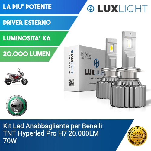 Kit Led Anabbagliante per Benelli TNT  Hyperled Pro H7 20.000LM 70W