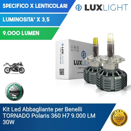 Kit Led Abbagliante per Benelli TORNADO  Polaris 360 H7 9.000 LM 30W