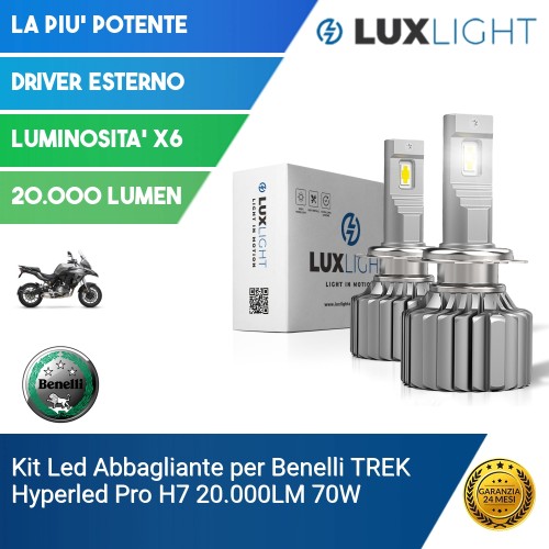 Kit Led Abbagliante per Benelli TREK  Hyperled Pro H7 20.000LM 70W