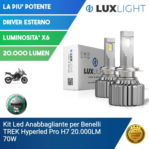 Kit Led Anabbagliante per Benelli TREK  Hyperled Pro H7 20.000LM 70W