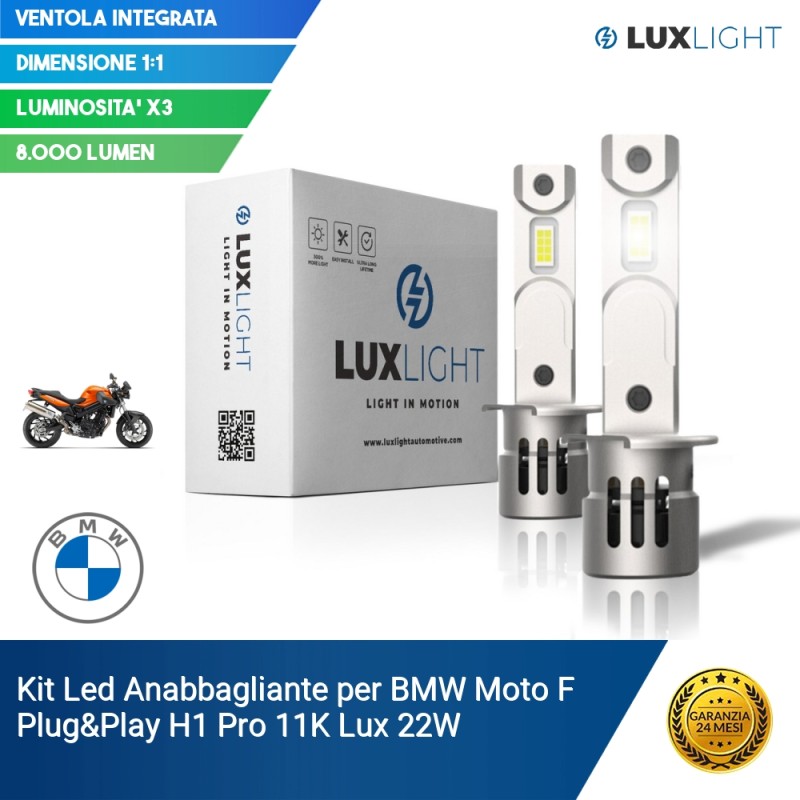 Kit Led Anabbagliante per BMW Moto F  Plug&Play H1 Pro 11K Lux 22W