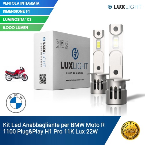 Kit Led Anabbagliante per BMW Moto R 1100  Plug&Play H1 Pro 11K Lux 22W