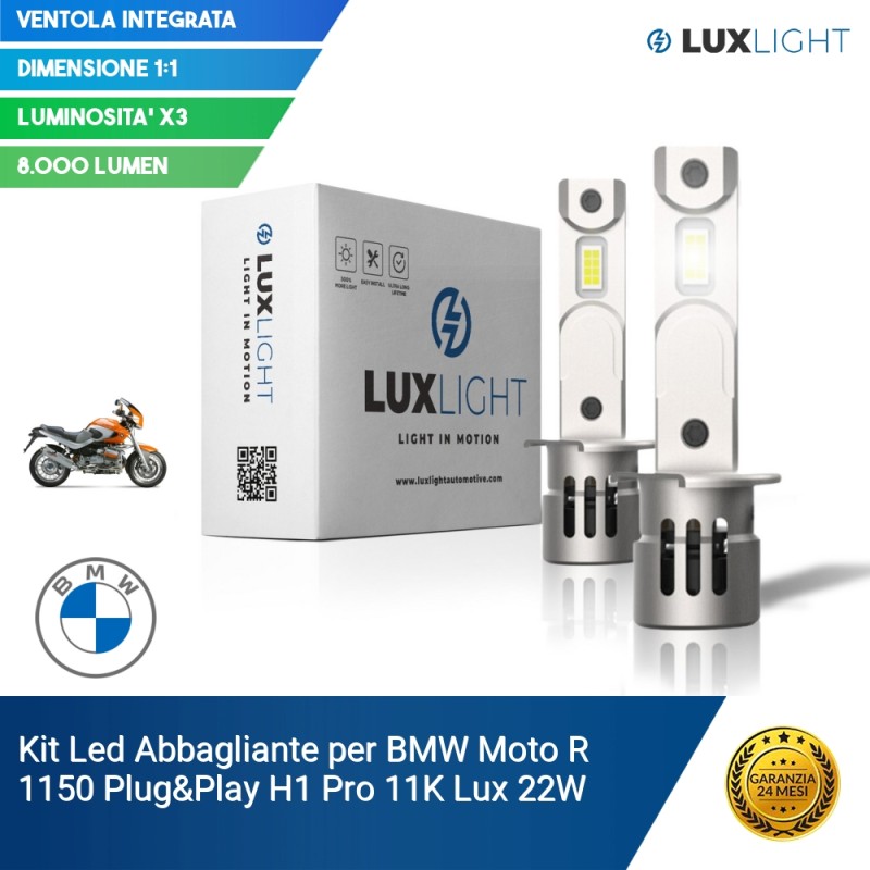 Kit Led Abbagliante per BMW Moto R 1150  Plug&Play H1 Pro 11K Lux 22W