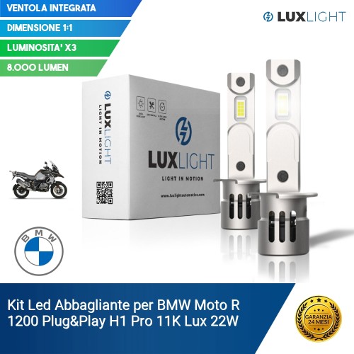 Kit Led Abbagliante per BMW Moto R 1200  Plug&Play H1 Pro 11K Lux 22W