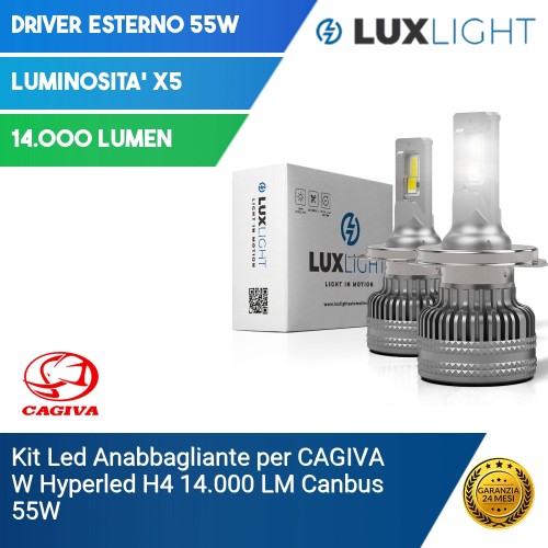 Kit Led Anabbagliante per CAGIVA W  Hyperled H4 14.000 LM Canbus 55W