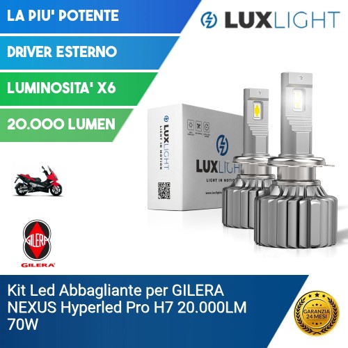 Kit Led Abbagliante per GILERA NEXUS  Hyperled Pro H7 20.000LM 70W