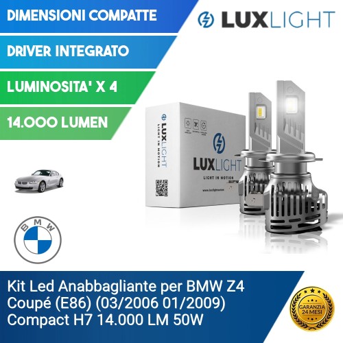 Kit Led Anabbagliante per BMW Z4 Coupé (E86) (03/2006 01/2009) Compact H7 14.000 LM 50W