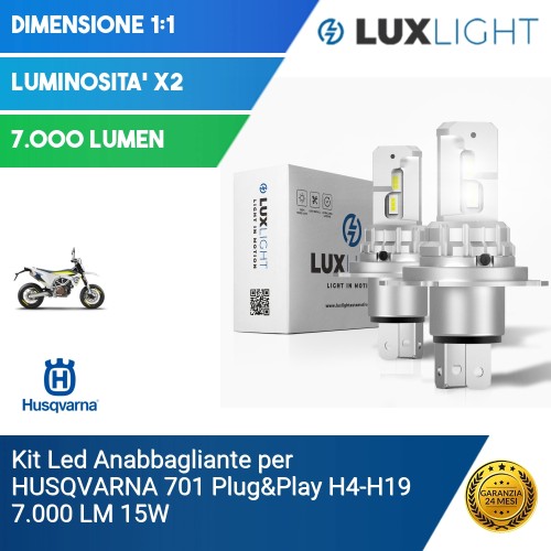 Kit Led Anabbagliante per HUSQVARNA 701  Plug&Play H4-H19 7.000 LM 15W