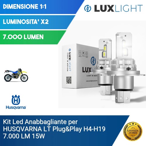 Kit Led Anabbagliante per HUSQVARNA LT  Plug&Play H4-H19 7.000 LM 15W