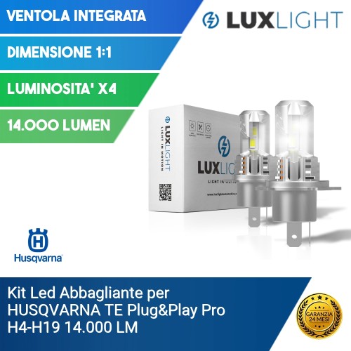 Kit Led Abbagliante per HUSQVARNA TE  Plug&Play Pro H4-H19 14.000 LM