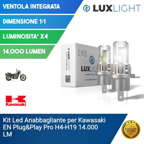 Kit Led Anabbagliante per Kawasaki EN  Plug&Play Pro H4-H19 14.000 LM