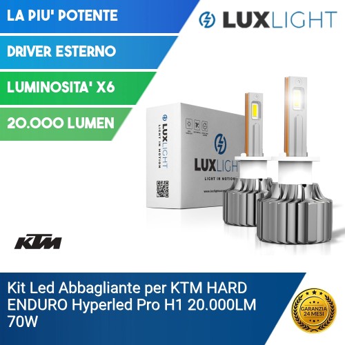 Kit Led Abbagliante per KTM HARD ENDURO  Hyperled Pro H1 20.000LM 70W