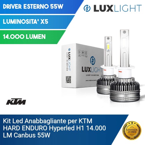 Kit Led Anabbagliante per KTM HARD ENDURO  Hyperled H1 14.000 LM Canbus 55W