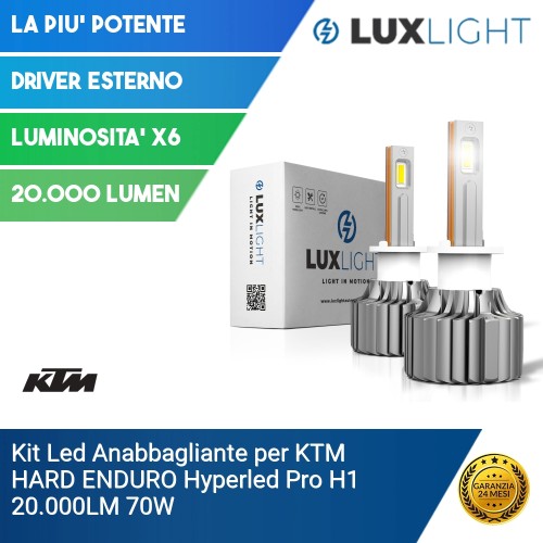 Kit Led Anabbagliante per KTM HARD ENDURO  Hyperled Pro H1 20.000LM 70W