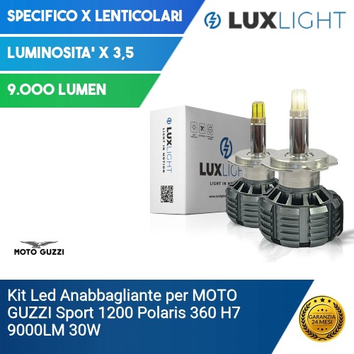 Kit Led Anabbagliante per MOTO GUZZI Sport 1200  Polaris 360 H7 9000LM 30W