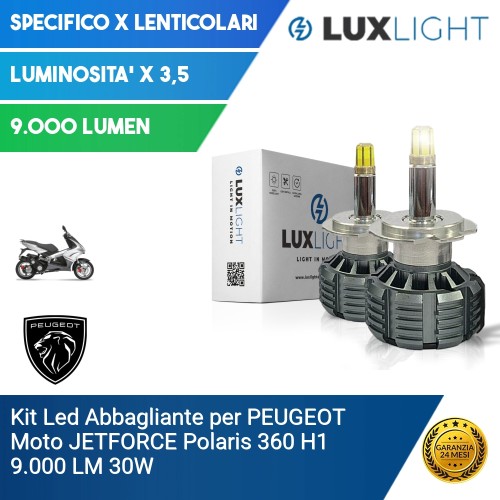 Kit Led Abbagliante per PEUGEOT Moto JETFORCE  Polaris 360 H1 9.000 LM 30W