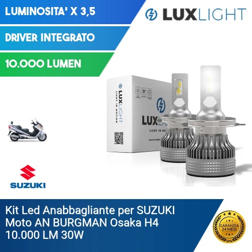 Kit Led Anabbagliante per SUZUKI Moto AN BURGMAN  Osaka H4 10.000 LM 30W