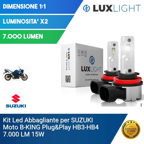 Kit Led Abbagliante per SUZUKI Moto B-KING  Plug&Play HB3-HB4 7.000 LM 15W