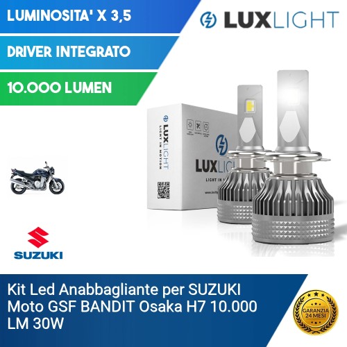 Kit Led Anabbagliante per SUZUKI Moto GSF BANDIT  Osaka H7 10.000 LM 30W