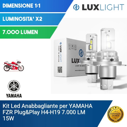 Kit Led Anabbagliante per YAMAHA FZR  Plug&Play H4-H19 7.000 LM 15W