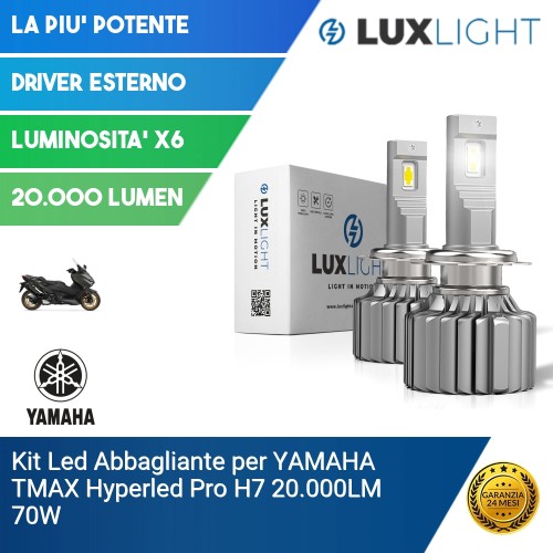 Kit Led Abbagliante per YAMAHA TMAX  Hyperled Pro H7 20.000LM 70W