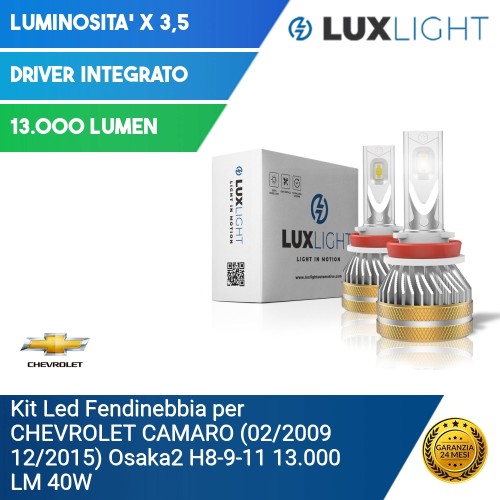 Kit Led Fendinebbia per CHEVROLET CAMARO (02/2009 12/2015) Osaka2 H8-9-11 13.000 LM 40W