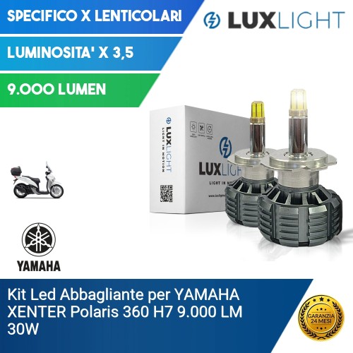 Kit Led Abbagliante per YAMAHA XENTER  Polaris 360 H7 9.000 LM 30W